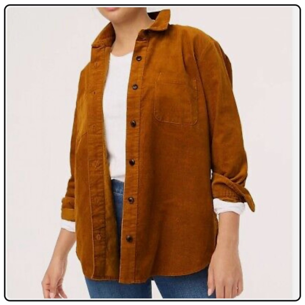 J Crew Cotton Stretch Corduroy Shirt Jacket